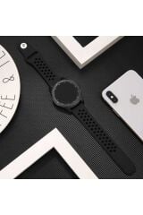 Galaxy Watch 46mm (22mm) KRD-02 Uyumlu BSAY Kordon-Siyah Siyah