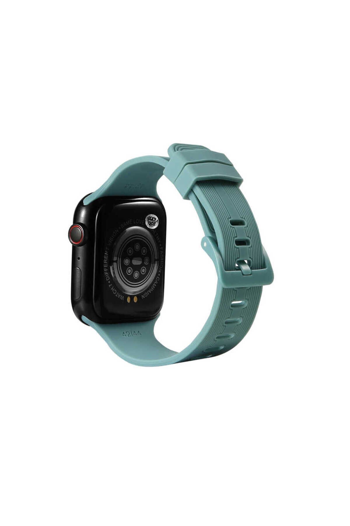 Watch Ultra 49mm Kordon KRD-23 Uyumlu Strap Kayış BSAY- Siyah Kırmızı