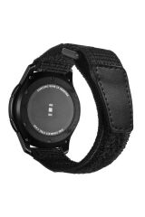 Galaxy Watch 42mm (20mm) Magic Nylon GNG Kordon Siyah Siyah