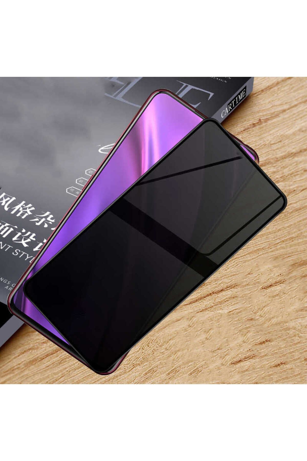 Mi 9T Davin 5D Privacy Cam Ekran Koruyucu - Siyah