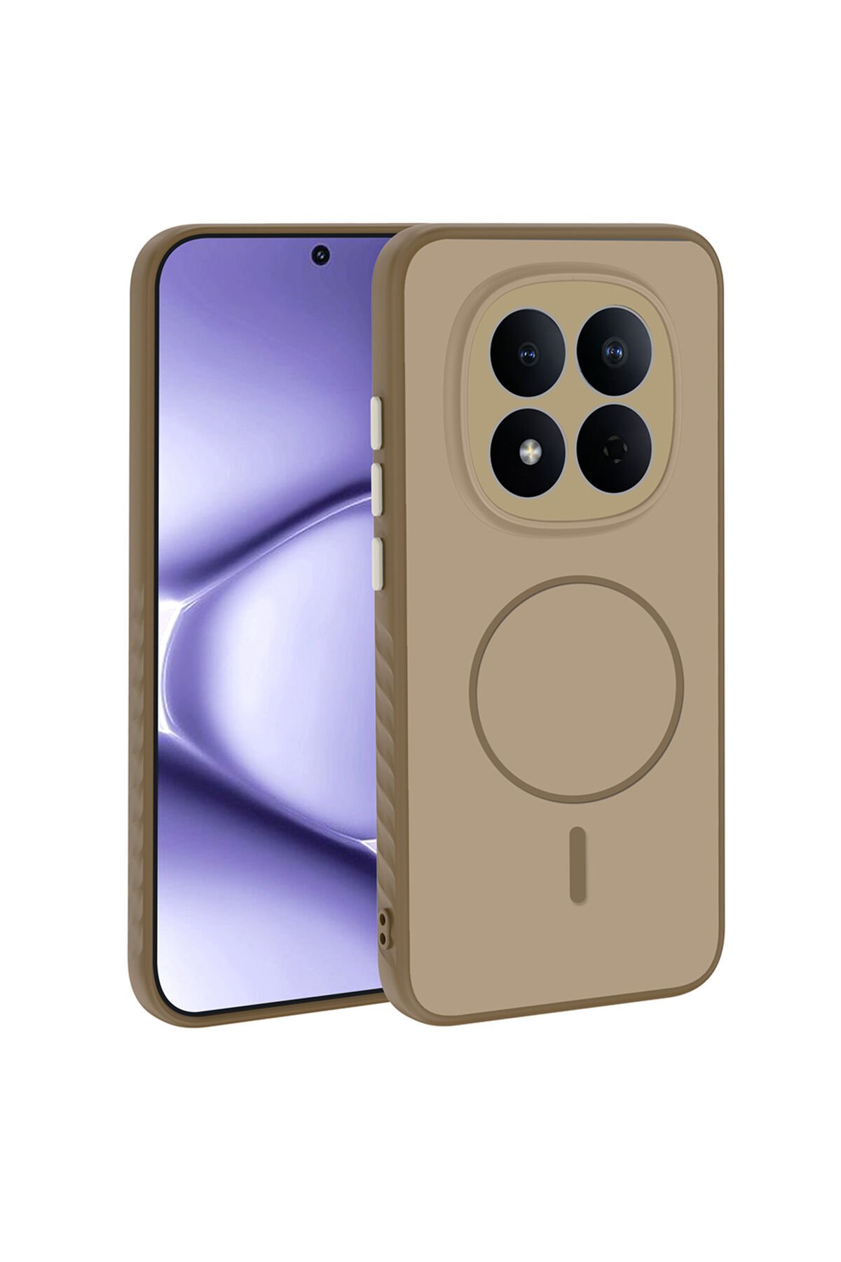 Redmi Note 15 Pro Kılıf M-safe Şarj Özellikli BSAY Tea Kapak - Siyah Altın