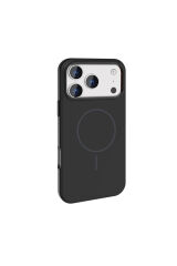 iPhone 17 Pro Kılıf M-Safe Şarj Özellikli Metal Kamera Çerçeveli Zore Edi Silikon Kapak - Turuncu Turuncu