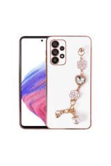 Galaxy A33 5G Kılıf El Tutamaçlı Kamera Korumalı BSAY Taka Silikon Kapak - Mor Siyah