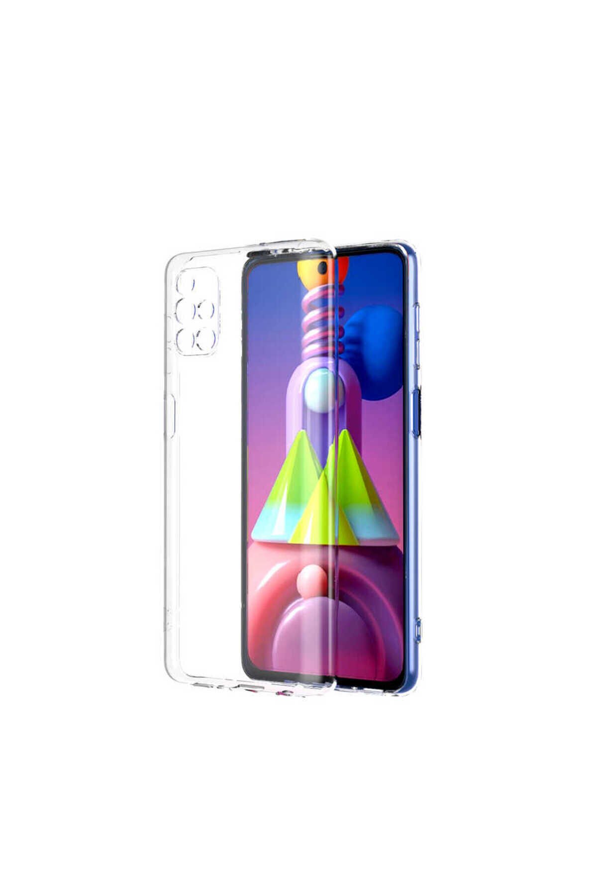 Galaxy M51 Kılıf BSAY Kamera Korumalı Süper Silikon Kapak - Renksiz Renksiz