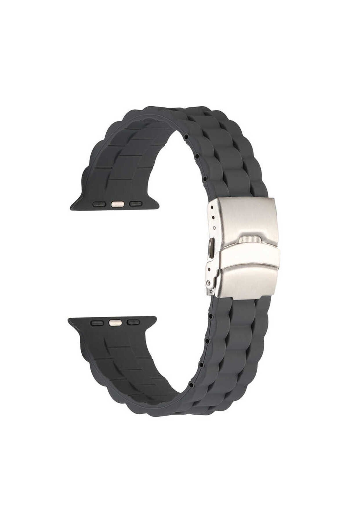 Watch Ultra 49mm Kordon KRD-72 Uyumlu Strap Kayış BSAY- Lacivert Gri