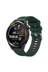 Galaxy Watch Active 2 44mm KRD-55 Uyumlu Kordon-Yeşil-Siyah Yeşil-Siyah