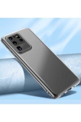 Galaxy S20 Ultra Kılıf BSAY Kamera Korumalı Süper Silikon Kapak - Renksiz Renksiz