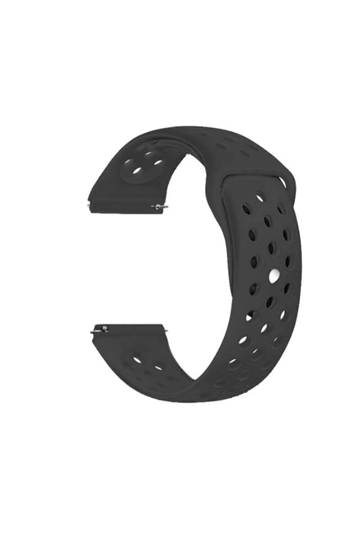 Gear S2 (20mm) KRD-02 Uyumlu BSAY Kordon-Siyah Siyah