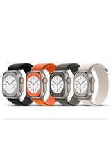 Watch 7 45mm Uyumlu KRD-74 Hasır BSAY Kordon-Mor Mor