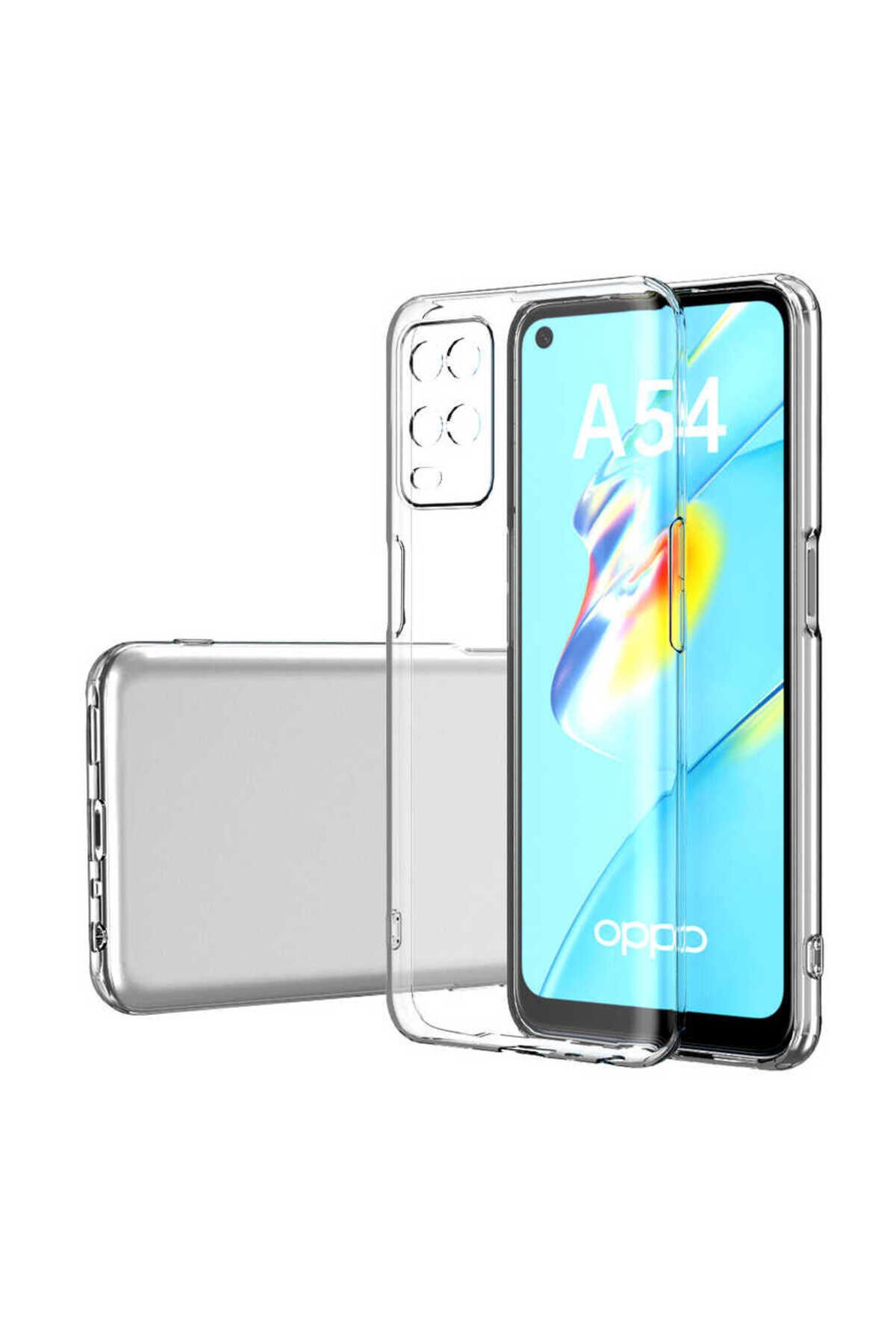 A54 4G Kılıf ASMA Kamera Korumalı Süper Silikon Kapak - Renksiz Renksiz