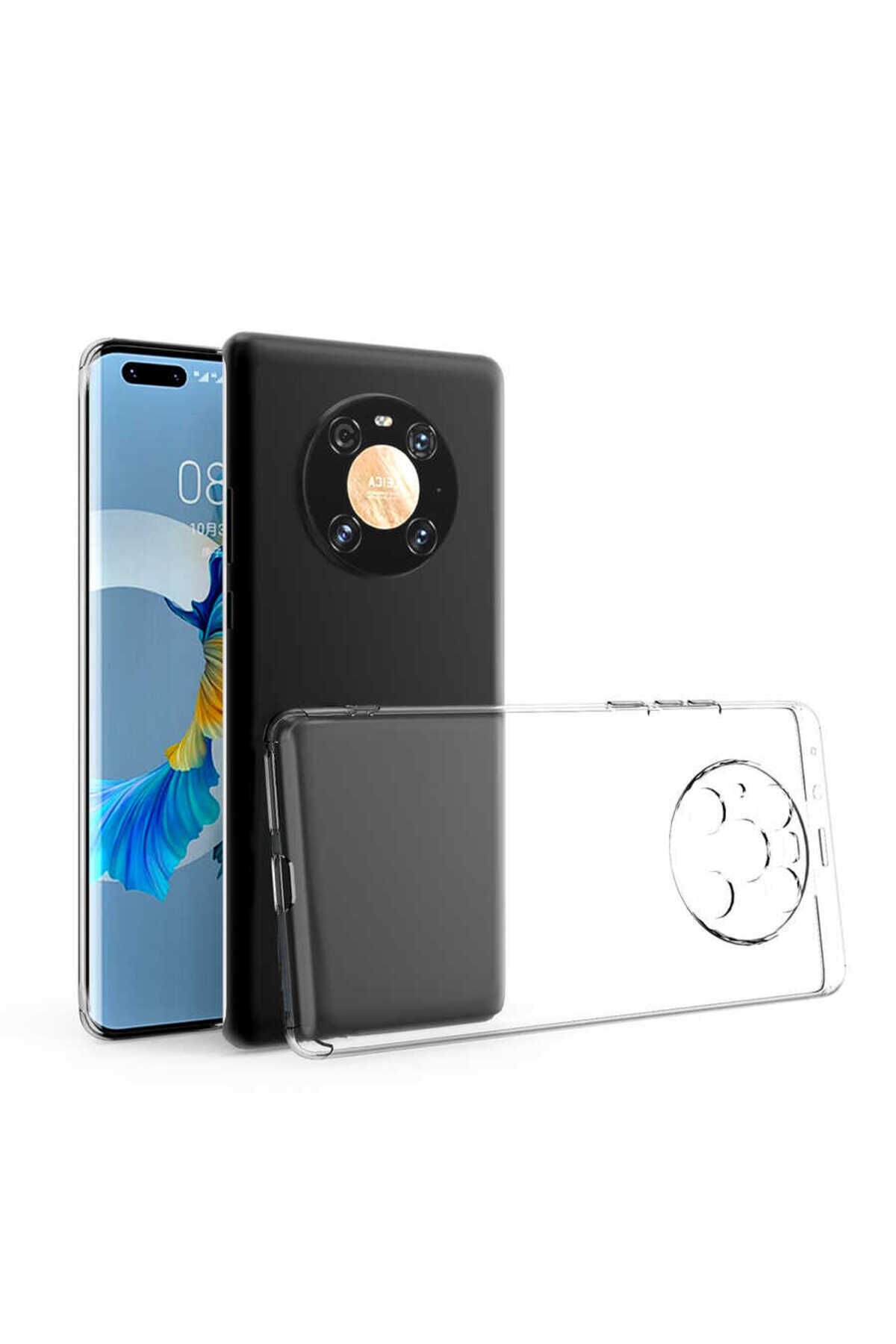 Huawei Mate 40 Pro Kılıf BSAY Kamera Korumalı Süper Silikon Kapak - Renksiz Renksiz
