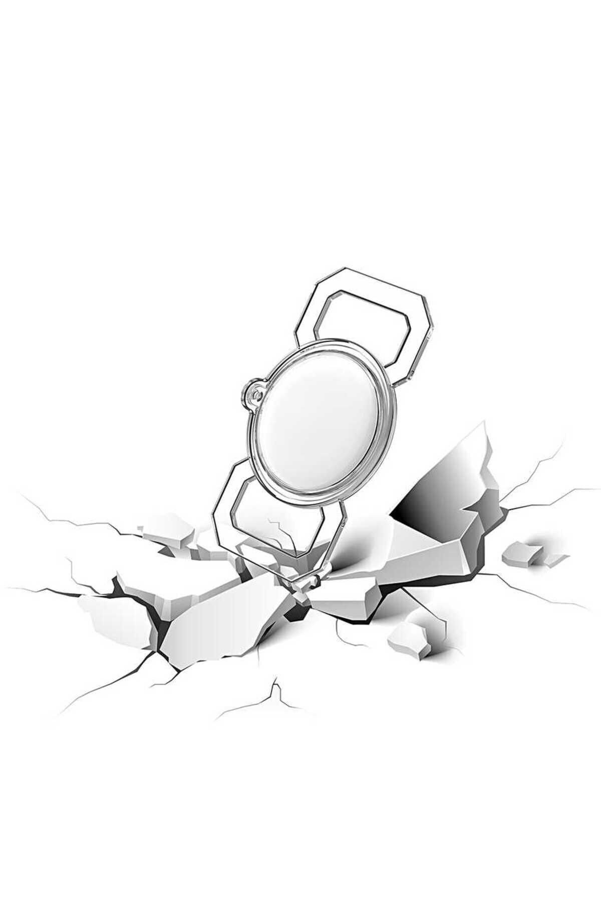 Airtag 06 Uyumlu Silikon Anahtarlık-Renksiz Renksiz