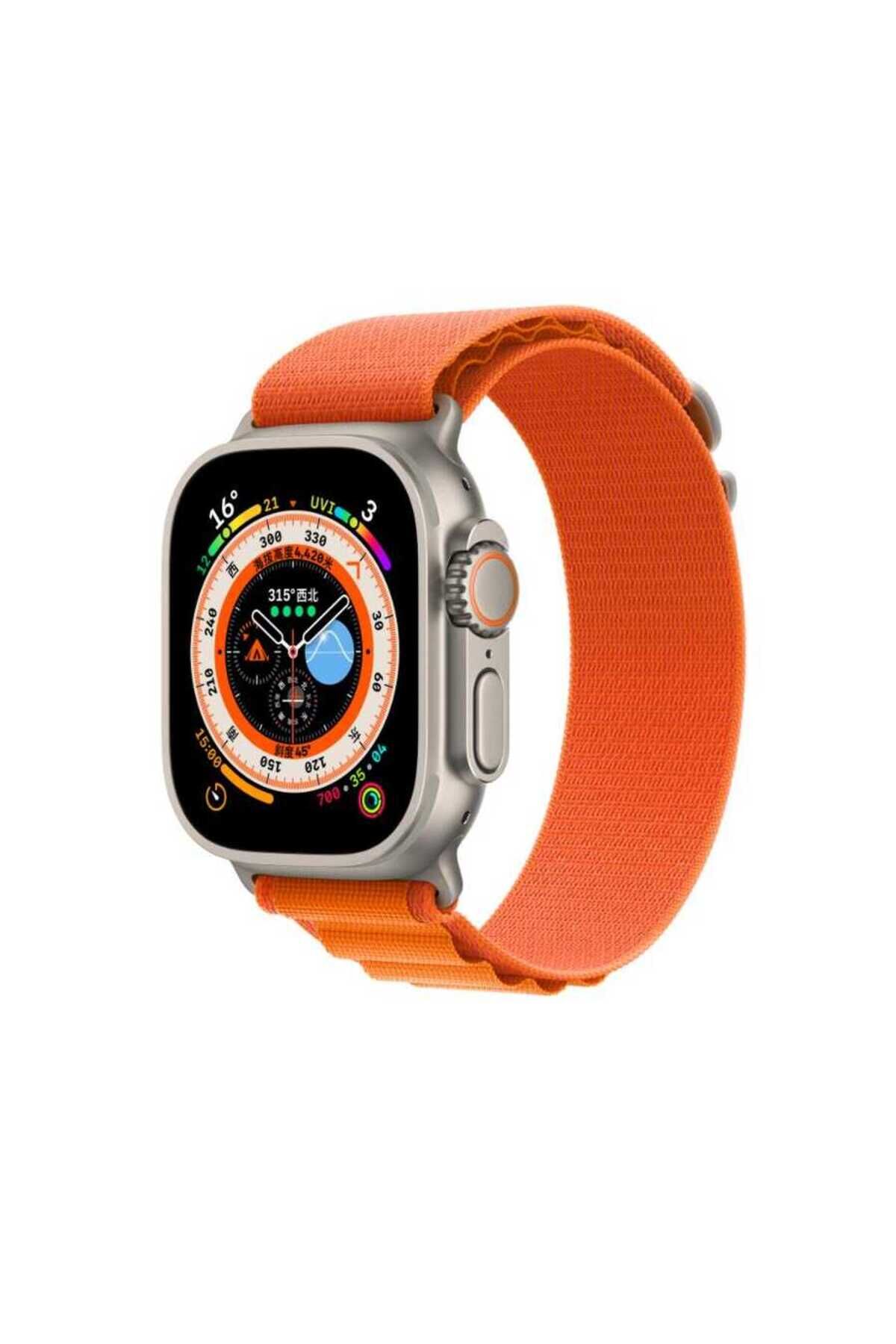 Watch 42mm Uyumlu KRD-74 Hasır BSAY Kordon-Koyu Mor Turuncu