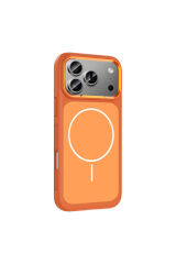 iPhone 17 Pro Kılıf M-Safe Şarj Özellikli Metal Kamera Çerçeveli Zore Sanremo Silikon Kapak - Gri Gri