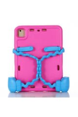 iPad 9.7 2017 (5.Nesil) BSAY Eva Boxer Tablet Silikon - Pembe Koyu Pembe Koyu