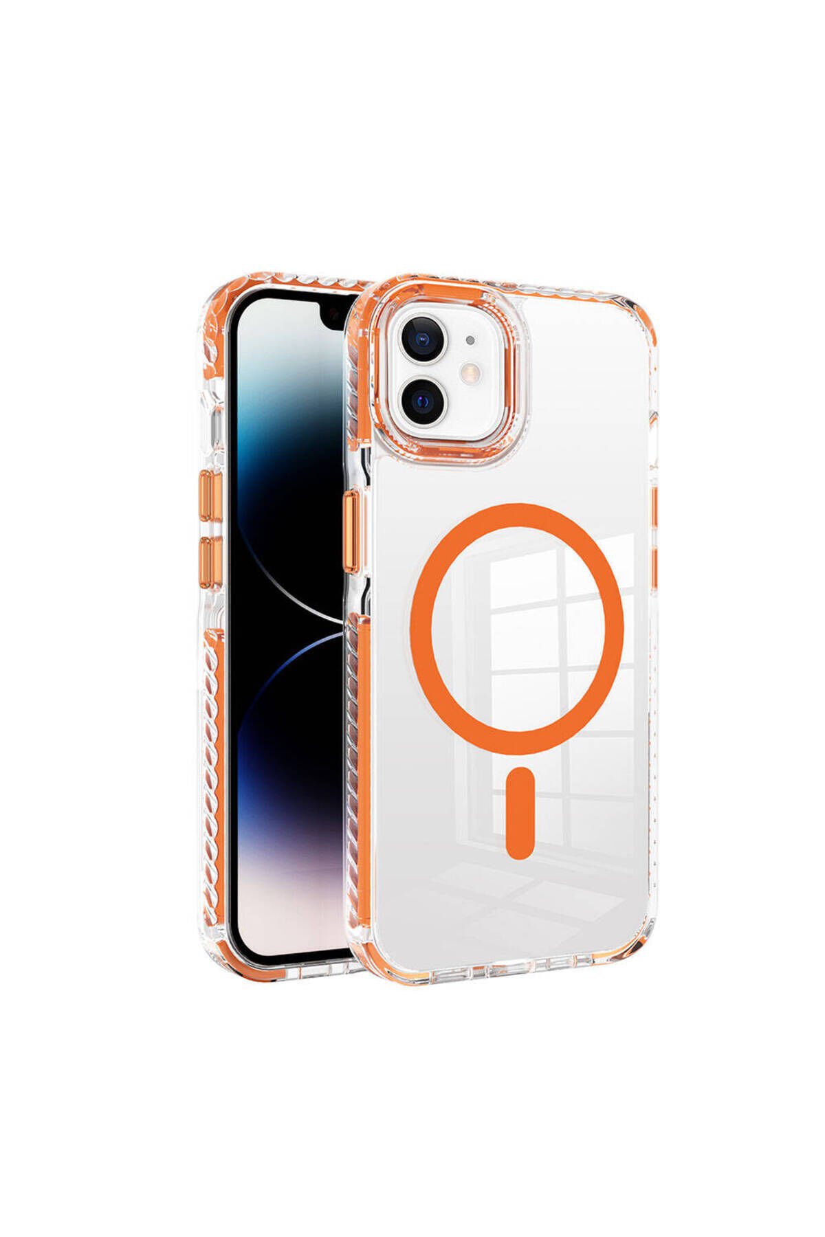 iPhone 11 Kılıf Magsafe Şarj Özellikli Airbagli Takılabilir Askı Aparatlı BSAY Nana Kapak - Pembe Pembe