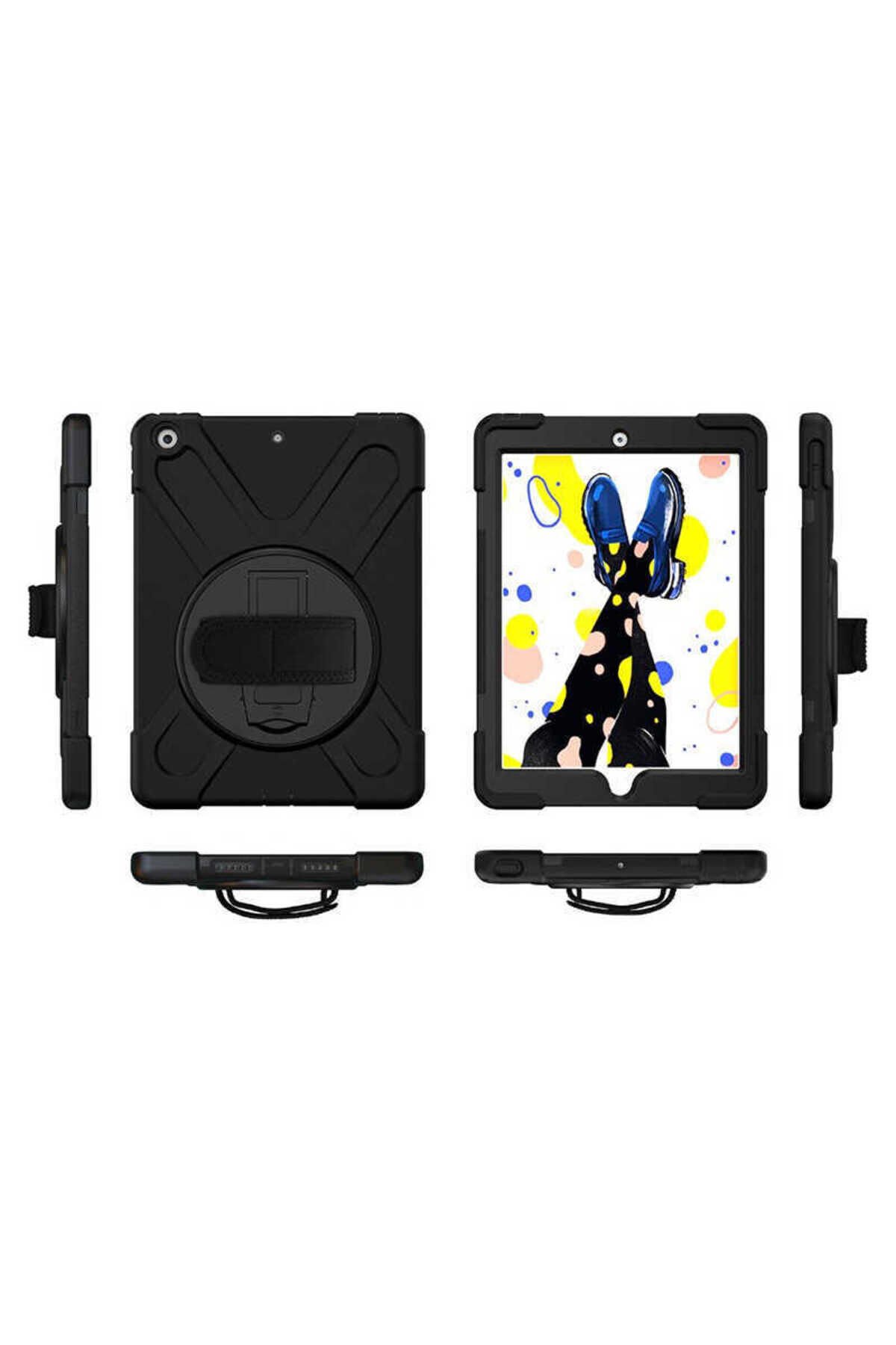 iPad 10.2 2021 (9.Nesil) BSAY Defender Tablet Silikon - Siyah