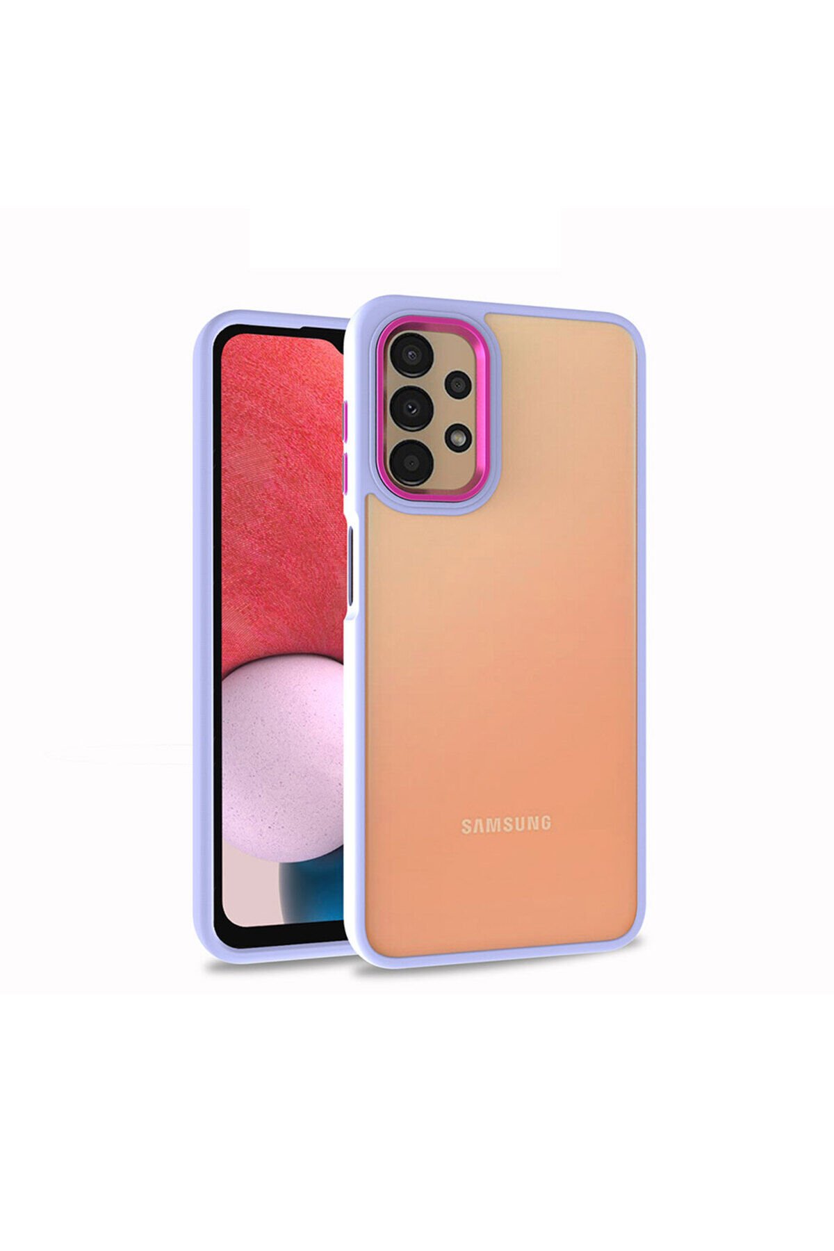Galaxy A13 4G Kılıf EFR Flora Kapak - Lila