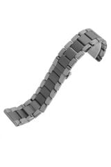 Galaxy Watch 42mm (20mm) Mat Seramik Metal BSAY Kordon-Parlak Siyah Siyah