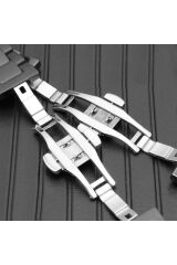 Galaxy Watch 42mm (20mm) Mat Seramik Metal BSAY Kordon-Parlak Siyah Siyah