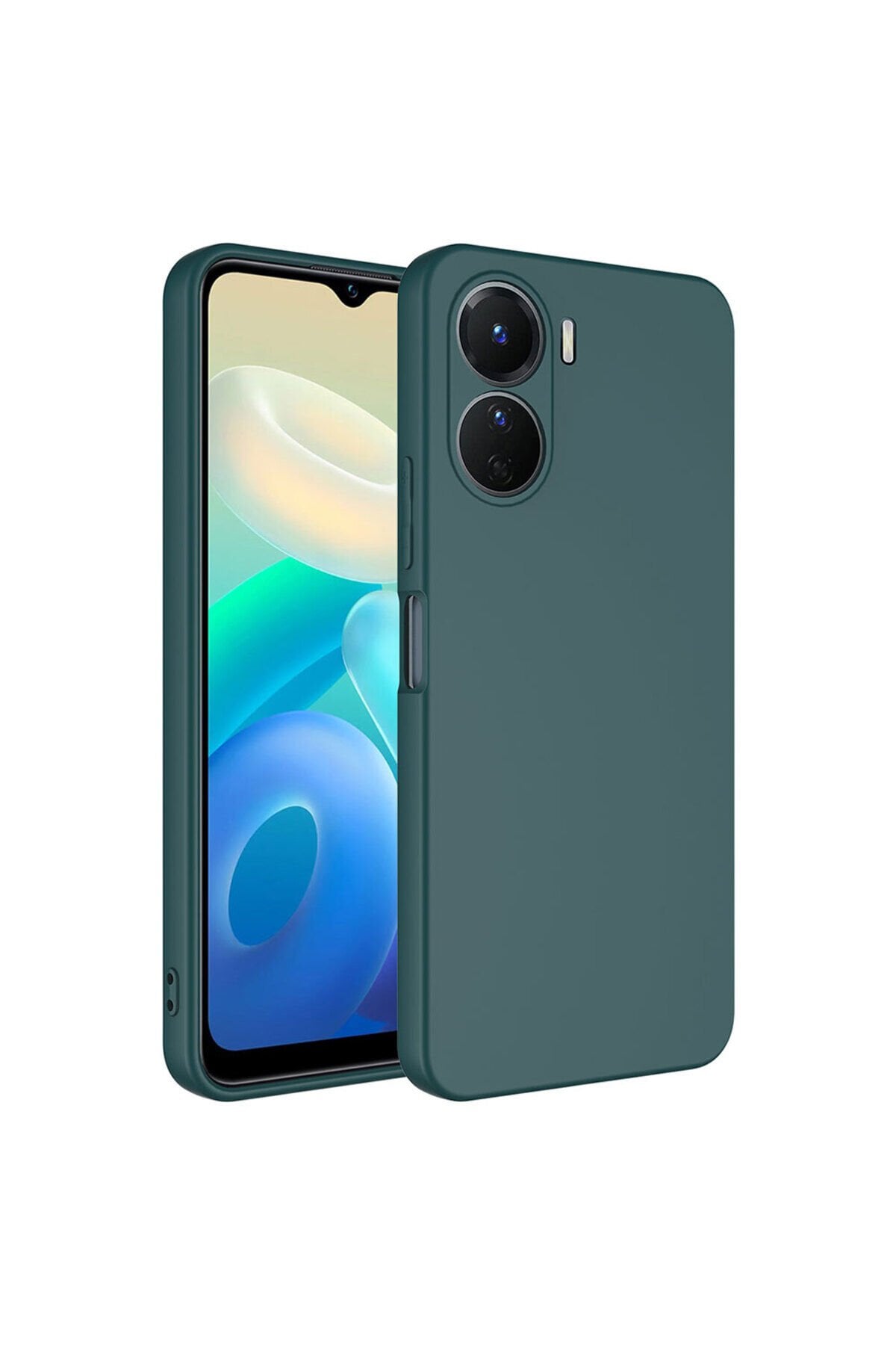 Vivo Y16 Kılıf BSAY Mara Lansman Kapak - Koyu Yeşil Koyu Yeşil