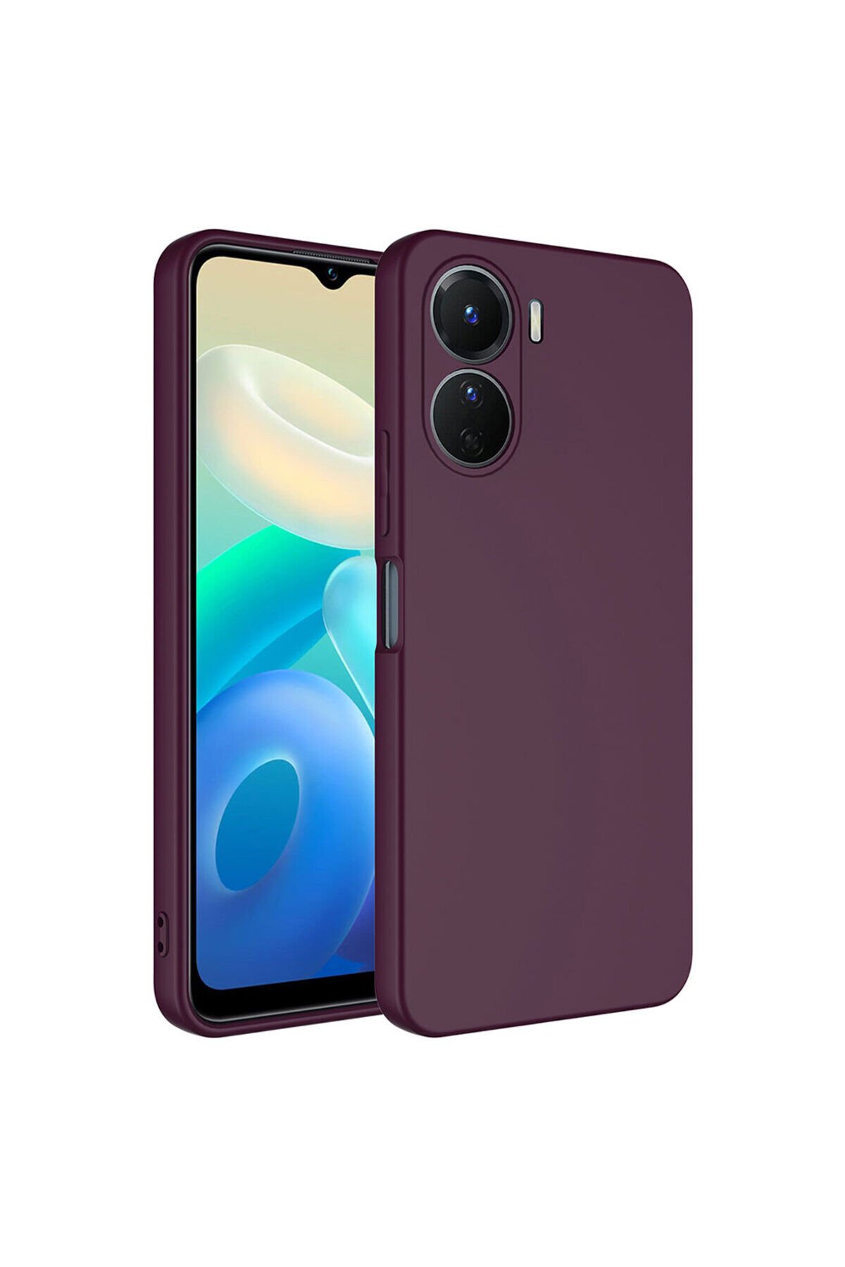 Vivo Y16 Kılıf BSAY Mara Lansman Kapak - Koyu Yeşil Lila