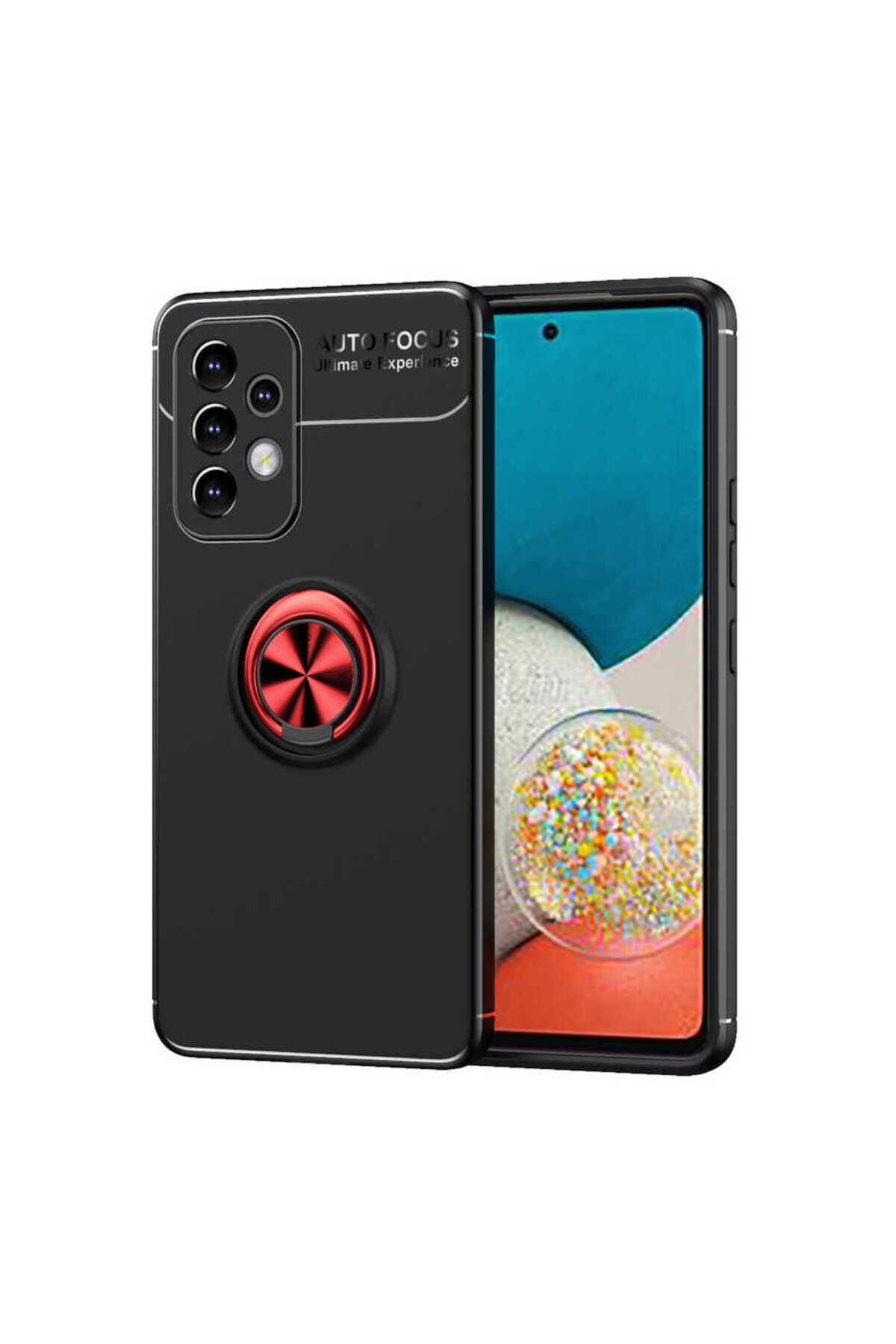 Galaxy A33 5G Kılıf SBT Ravel Silikon Kapak - Siyah-Kırmızı Siyah-Kırmızı