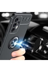 Galaxy A33 5G Kılıf SBT Ravel Silikon Kapak - Siyah-Kırmızı Siyah-Kırmızı