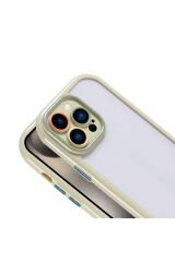 iPhone 15 Pro Max Kılıf Kamera Korumalı Renkli Kenar ve Çerçeve Tasarımlı BSAY Vitamin Kapak-Siyah Siyah
