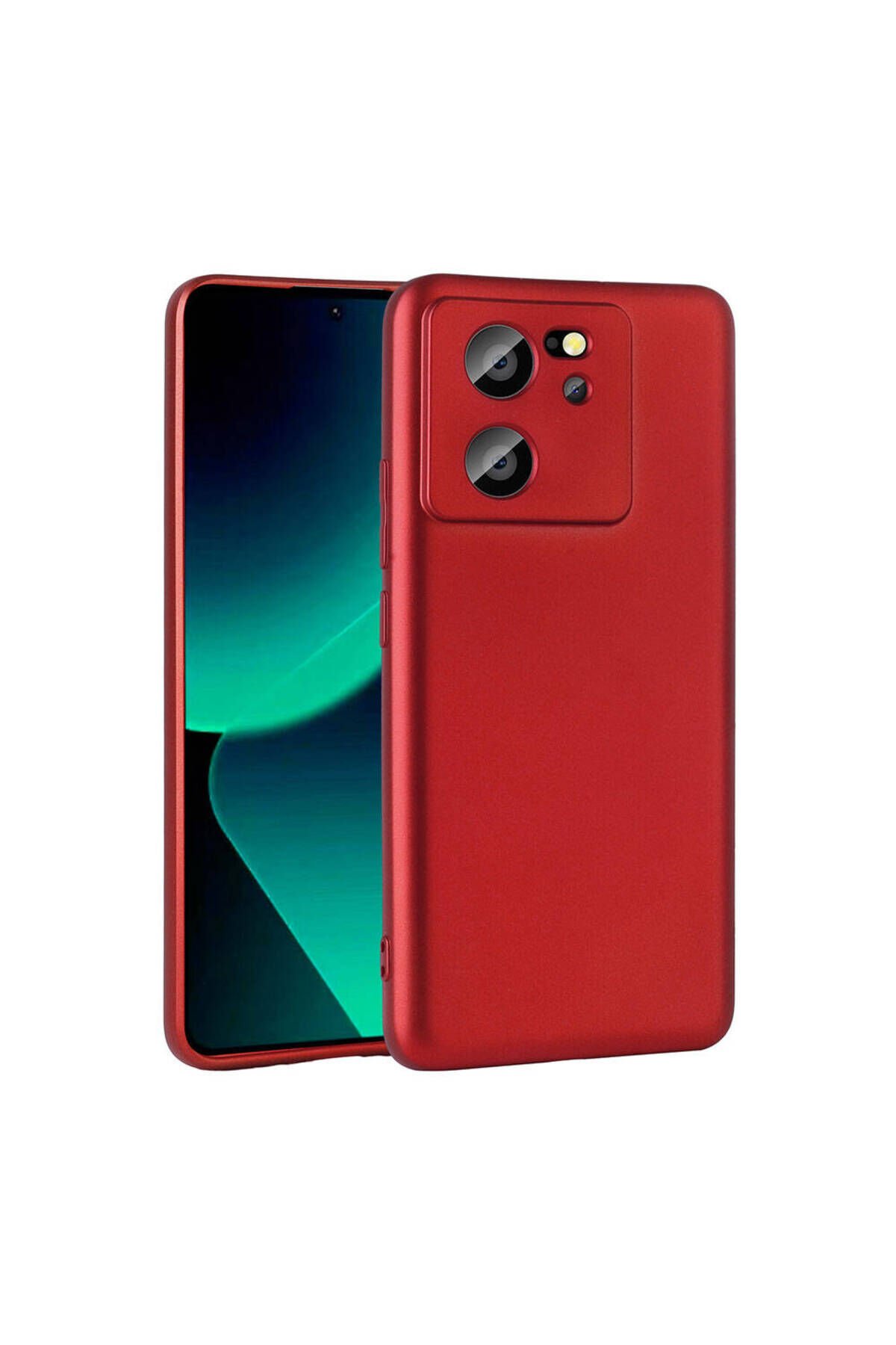 Mi 13T Pro Kılıf OMSY Premier Silikon Kapak - Kırmızı Kırmızı