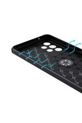 Galaxy A33 5G Kılıf SBT Ravel Silikon Kapak - Siyah-Kırmızı Kırmızı