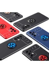 Galaxy A33 5G Kılıf SBT Ravel Silikon Kapak - Siyah-Kırmızı Kırmızı