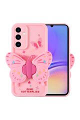 Galaxy A05S Kılıf Kamera Korumalı Figür Tasarımlı BSAY Kapya Kapak-Pembe Açık Pembe Açık