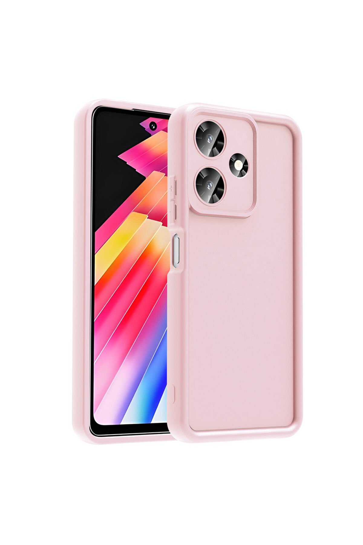 İnfinix Hot 30İ Kılıf Kamera Korumalı ATA Ananas Kapak - Pembe Pembe