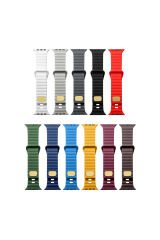 Watch 44mm Uyumlu KRD-73 Uyumlu BSAY Kordon-Krem Siyah