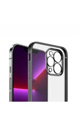 iPhone 13 Pro Max Uyumlu BSAY Mat Gbox Kılıf-Siyah Gümüş
