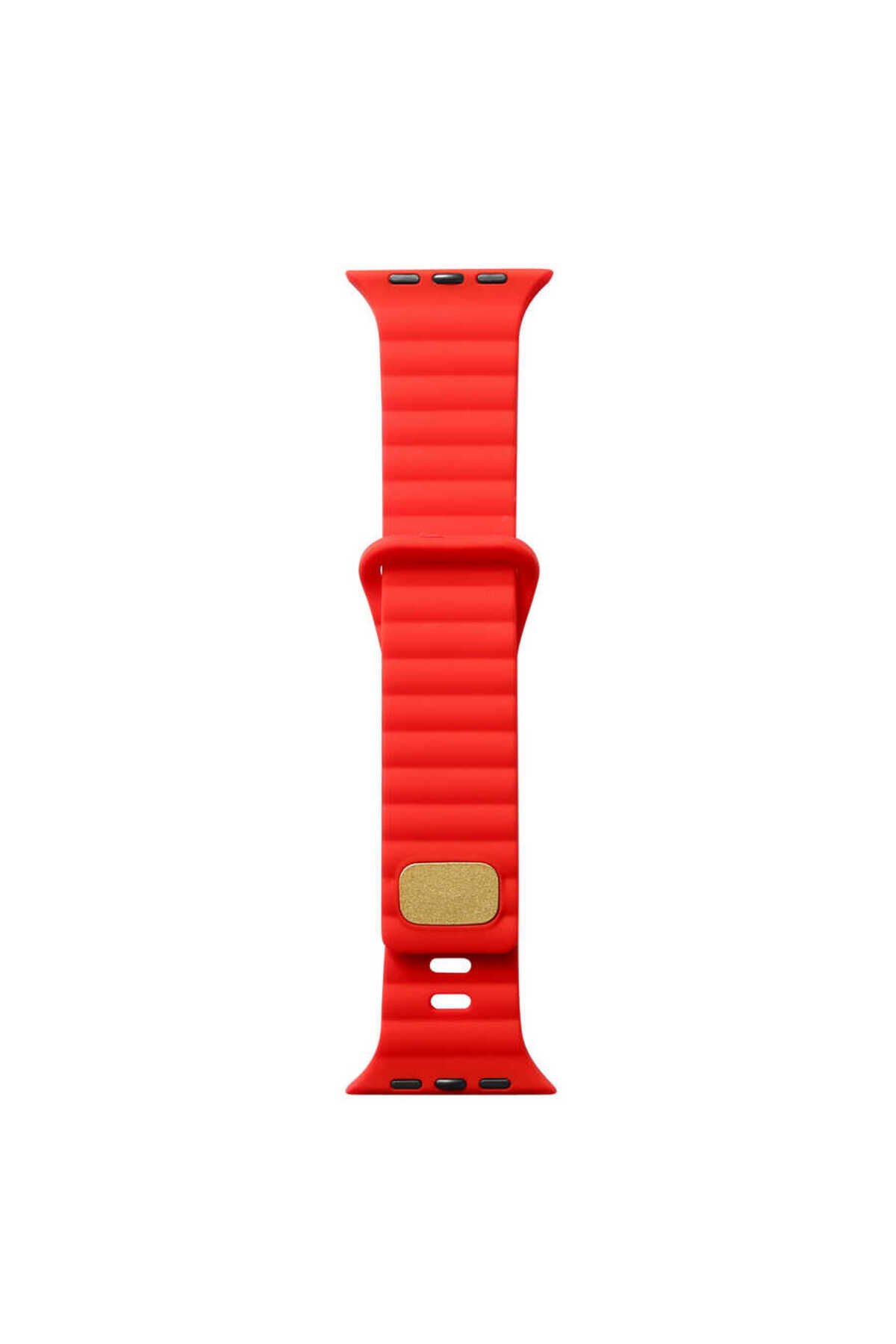 Watch 7 45mm Uyumlu KRD-73 Uyumlu BSAY Kordon-Krem Kırmızı
