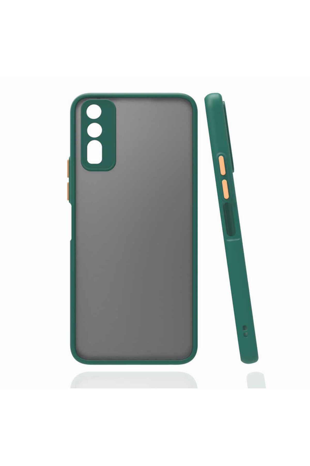 Vivo Y20S Kılıf BSAY Hux Kapak - Koyu Yeşil Koyu Yeşil