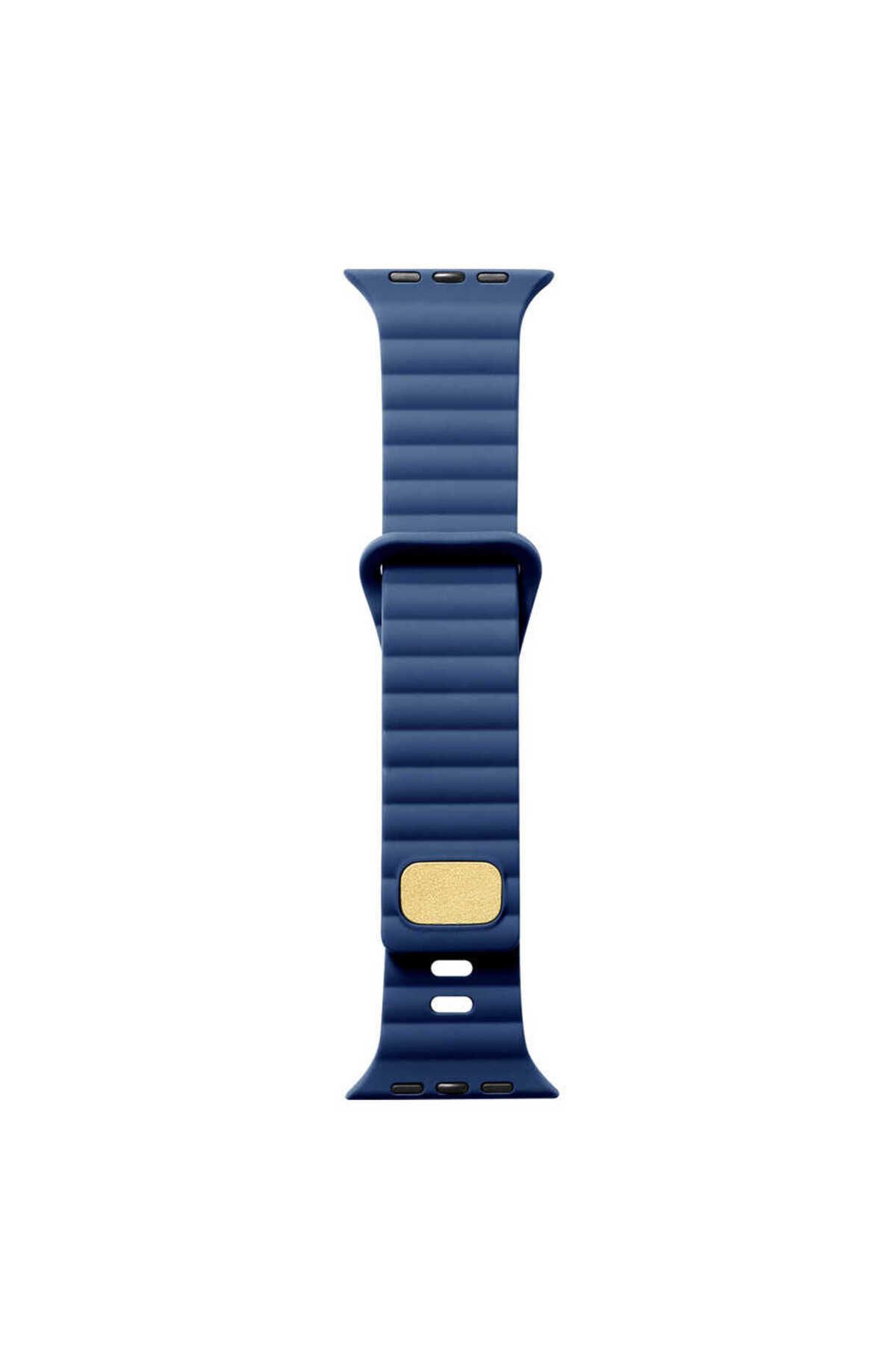 Watch 7 45mm Uyumlu KRD-73 Uyumlu BSAY Kordon-Krem Lacivert