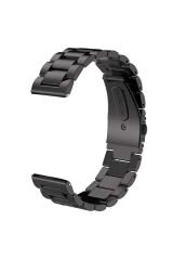 Galaxy Watch 46mm (22mm) Uyumlu KRD-04 Metal BSAY Kordon-Gümüş Gümüş