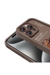 iPhone 15 Pro Max Kılıf Kamera Korumalı Baskılı Arka Yüzey BSAY Klas Kapak - Beyaz Siyah