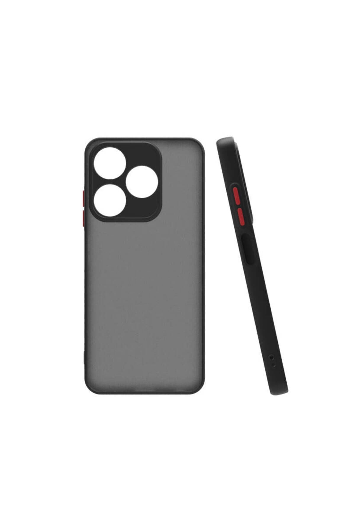 Tecno Spark 10C Kılıf JoieCreatif Hux Kapak - Siyah Siyah