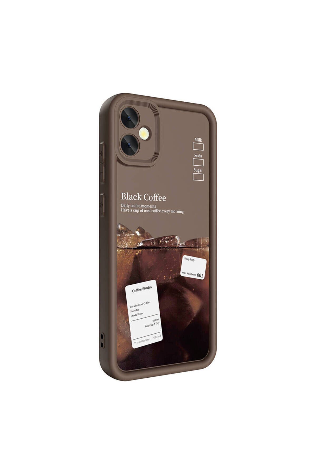 Galaxy A05 Kılıf Kamera Korumalı Baskılı Arka Yüzey BSAY Klas Kapak - Koyu Kahve Koyu Kahve