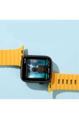 Watch Ultra 49mm Uyumlu KRD-73 Uyumlu BSAY Kordon-Krem Mavi