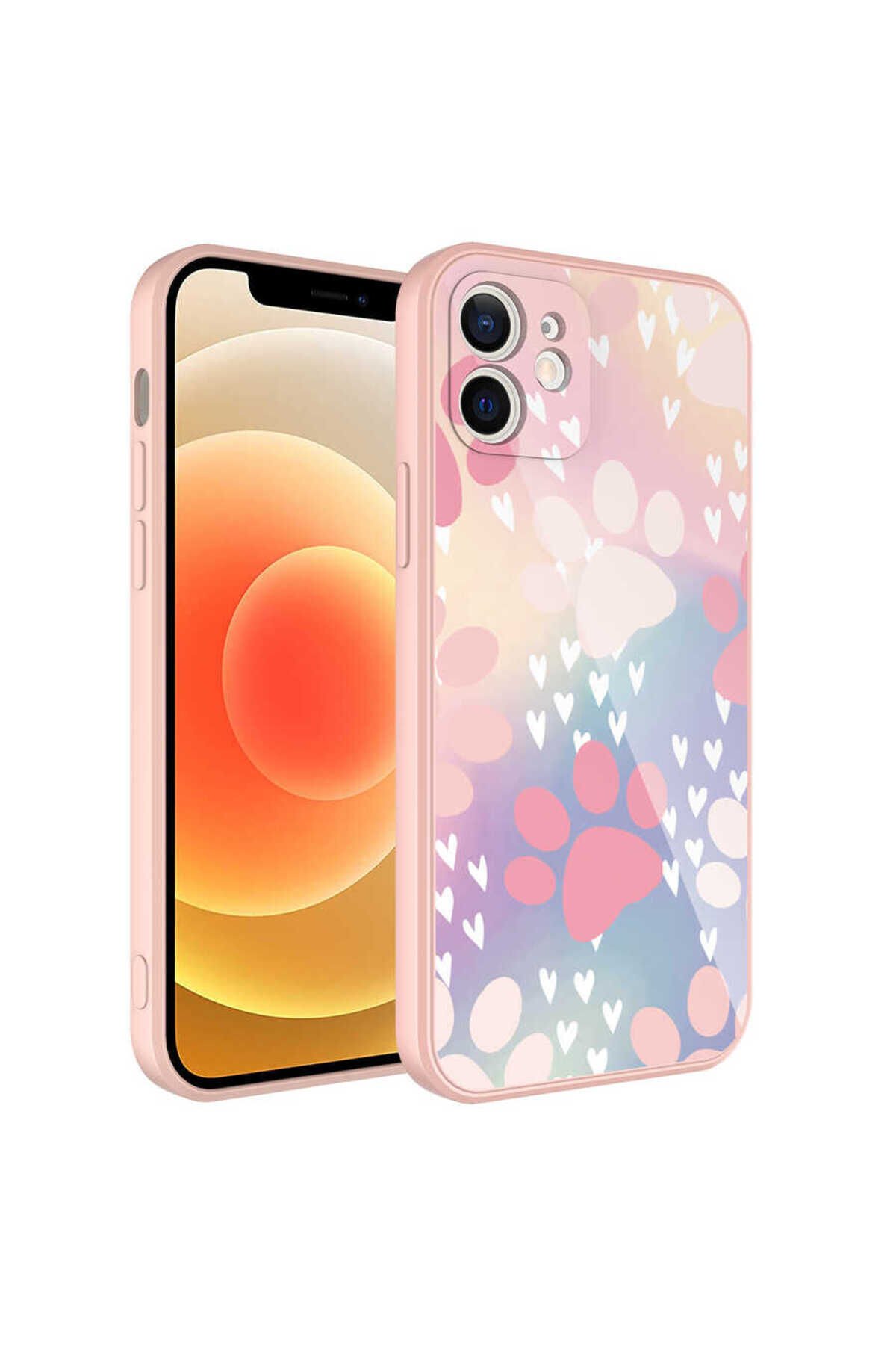 iPhone 11 Uyumlu Kamera Korumalı Desenli Sert Silikon BSAY Epoksi Kılıf-NO7 No4