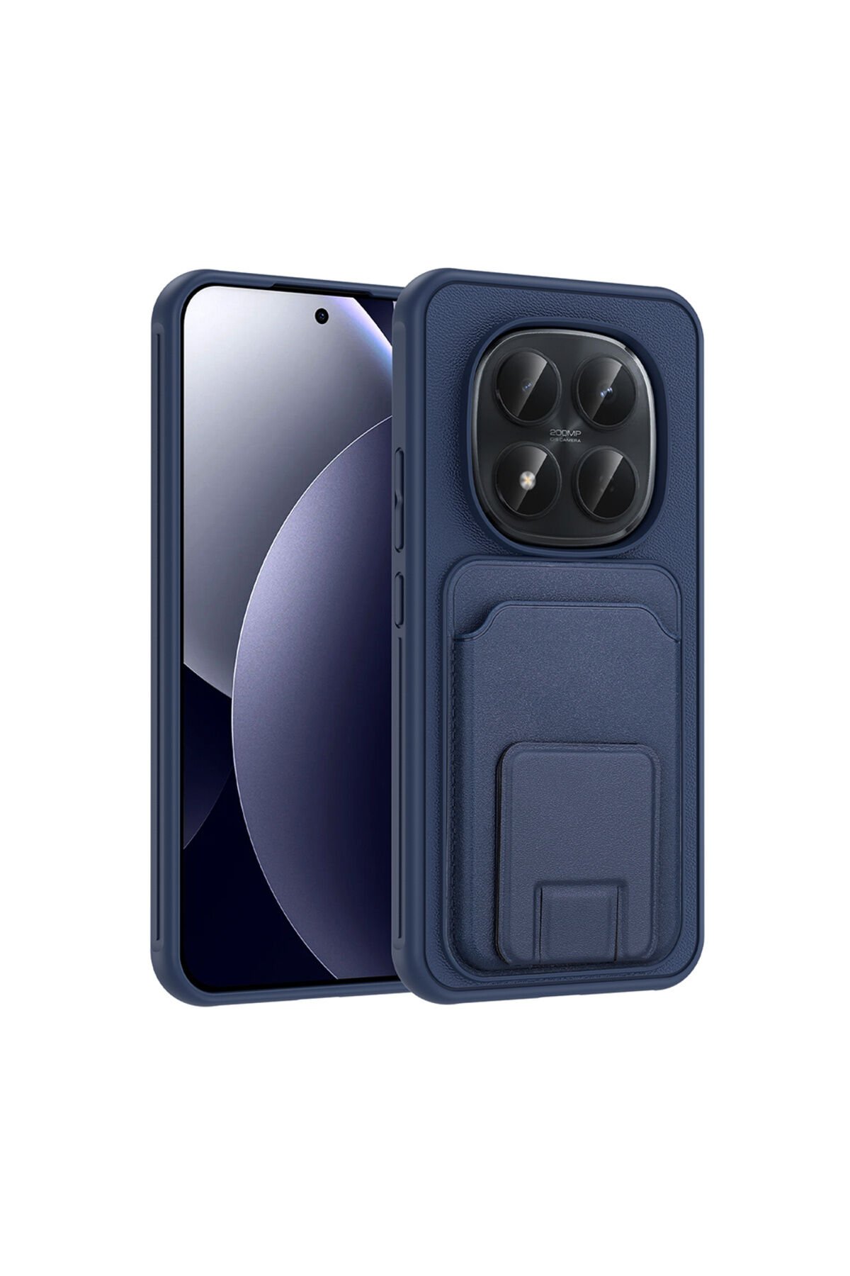 Redmi Note 15 Pro Plus Kılıf Kartlıklı TPU BSAY Bikart Kapak - Lacivert Lacivert