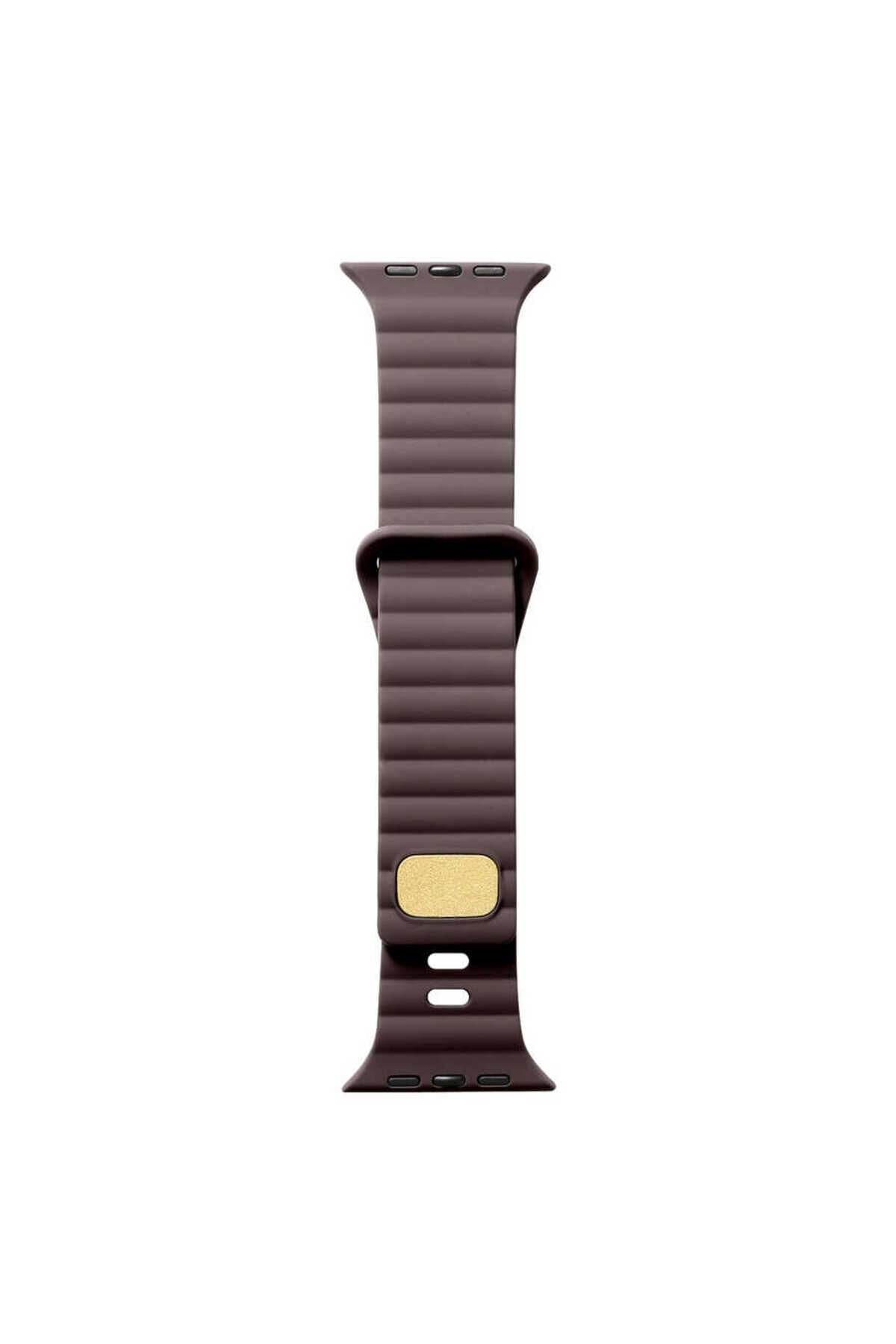Watch Ultra 49mm Uyumlu KRD-73 Uyumlu BSAY Kordon-Krem Kahverengi