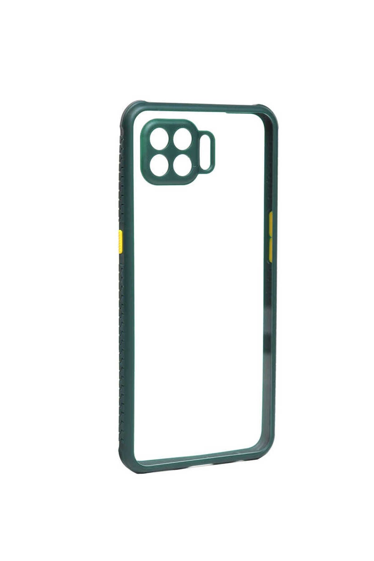 Reno 4 Lite Kılıf ATA Kaff Kapak - Koyu Yeşil Koyu Yeşil