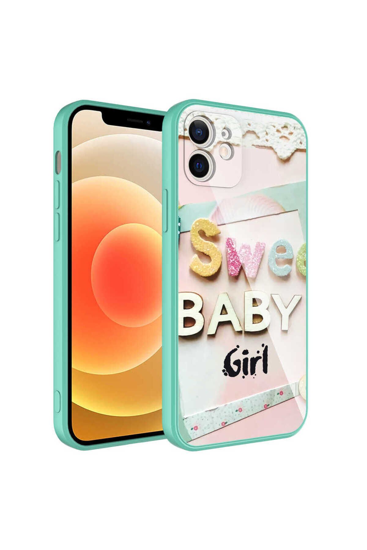iPhone 11 Uyumlu Kamera Korumalı Desenli Sert Silikon BSAY Epoksi Kılıf-NO7 No5