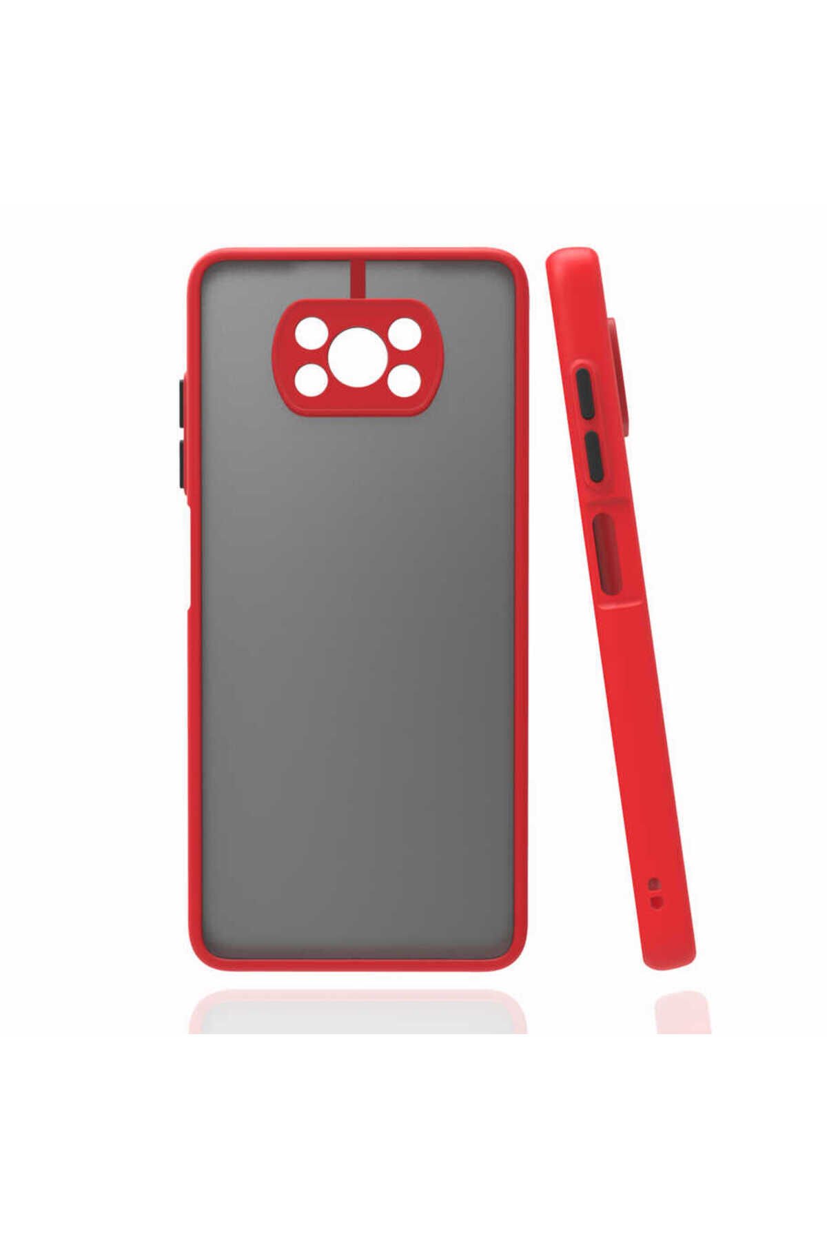 Poco X3 Kılıf BSAY Hux Kapak - Kırmızı Kırmızı